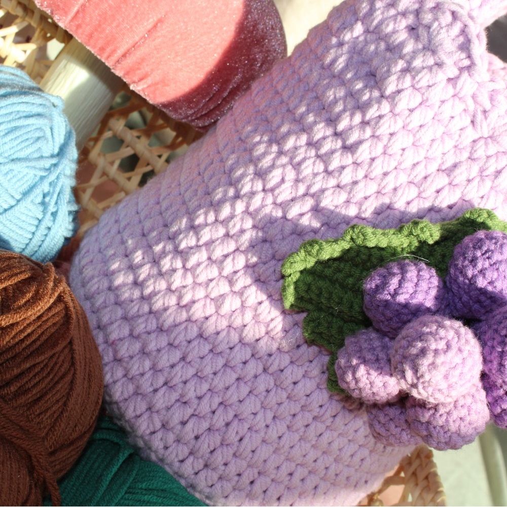Crochet Bag Purple Crochet Handbag